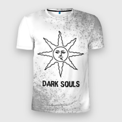Мужская футболка 3D Slim Dark Souls glitch на светлом фоне
