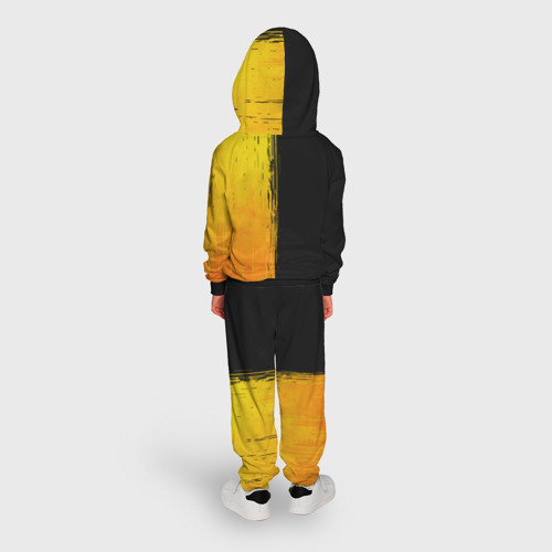 Детский костюм с толстовкой 3D Stray - gold gradient: по-вертикали, цвет черный - фото 4