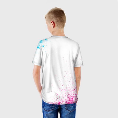 Детская футболка 3D Stray neon gradient style, цвет 3D печать - фото 4