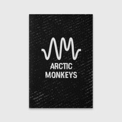 Обложка для паспорта матовая кожа Arctic Monkeys glitch на темном фоне