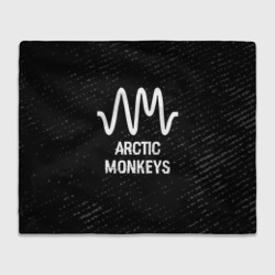 Плед 3D Arctic Monkeys glitch на темном фоне