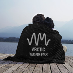 Плед 3D Arctic Monkeys glitch на темном фоне - фото 2