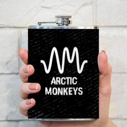 Фляга Arctic Monkeys glitch на темном фоне - фото 2