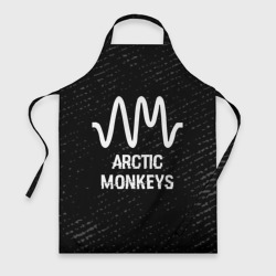 Фартук 3D Arctic Monkeys glitch на темном фоне