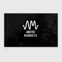 Флаг 3D Arctic Monkeys glitch на темном фоне