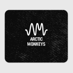 Прямоугольный коврик для мышки Arctic Monkeys glitch на темном фоне