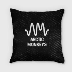 Подушка 3D Arctic Monkeys glitch на темном фоне