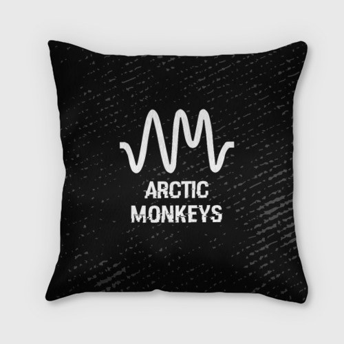Подушка 3D Arctic Monkeys glitch на темном фоне