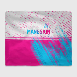 Плед 3D Maneskin neon gradient style: символ сверху