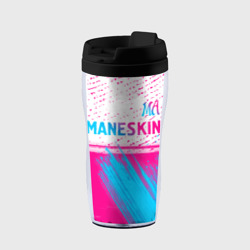 Термокружка-непроливайка Maneskin neon gradient style: символ сверху