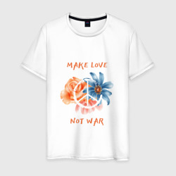 Мужская футболка хлопок Make love not war2