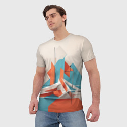 Мужская футболка 3D Угловая абстракция  - фото 2