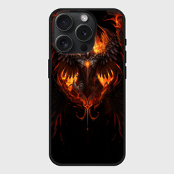 Чехол силиконовый для Apple iPhone 15 Pro матовый Дерзкий Феникс