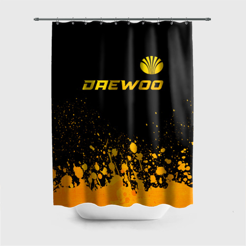 Штора 3D для ванной Daewoo - gold gradient: символ сверху