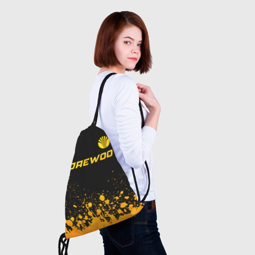 Рюкзак-мешок 3D Daewoo - gold gradient: символ сверху - фото 5