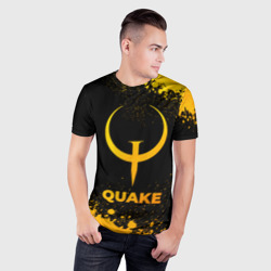 Мужская футболка 3D Slim Quake - gold gradient - фото 2
