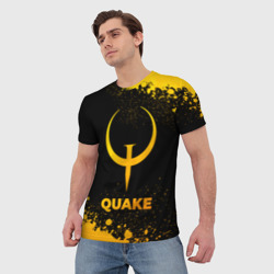 Мужская футболка 3D Quake - gold gradient - фото 2