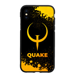 Чехол для iPhone XS Max матовый Quake - gold gradient