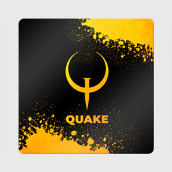 Магнит виниловый Квадрат Quake - gold gradient