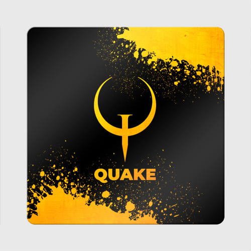 Магнит виниловый Квадрат Quake - gold gradient