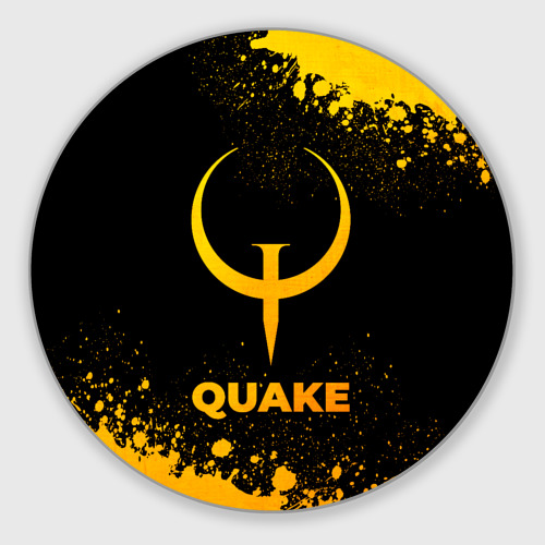 Круглый коврик для мышки Quake - gold gradient