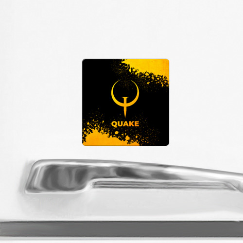 Магнит виниловый Квадрат Quake - gold gradient - фото 2