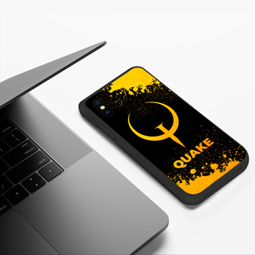 Чехол для iPhone XS Max матовый Quake - gold gradient - фото 5