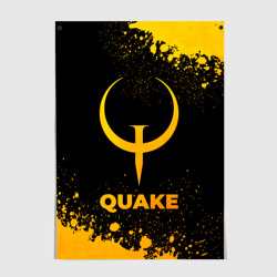 Постер Quake - gold gradient