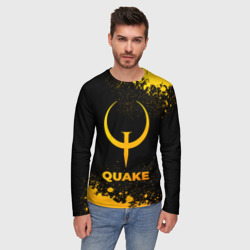 Мужской лонгслив 3D Quake - gold gradient - фото 2