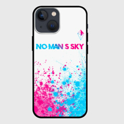 Чехол для iPhone 13 mini No Man's Sky neon gradient style: символ сверху