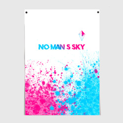 Постер No Man's Sky neon gradient style: символ сверху