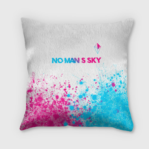 Подушка 3D No Man's Sky neon gradient style: символ сверху