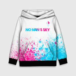 Детская толстовка 3D No Man's Sky neon gradient style: символ сверху