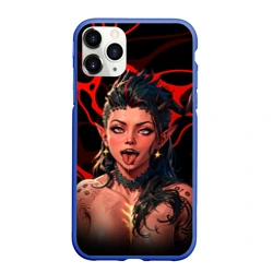 Чехол для iPhone 11 Pro Max матовый Карлах - красные разводы - врата балдура