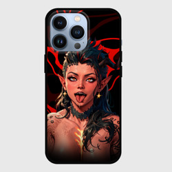Чехол для iPhone 13 Pro Карлах - красные разводы - врата балдура