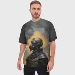 Мужская футболка oversize 3D Рыцарь в узорчатой броне  - фото 2