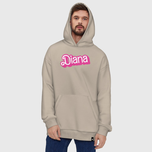 Худи SuperOversize хлопок Diana - retro Barbie style, цвет миндальный - фото 5