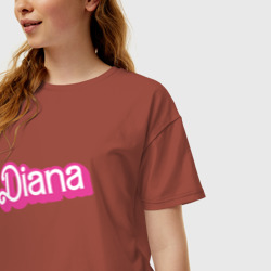 Женская футболка хлопок Oversize Diana - retro Barbie style - фото 2
