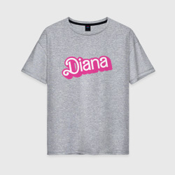 Женская футболка хлопок Oversize Diana - retro Barbie style