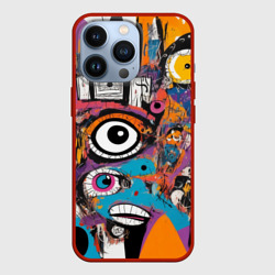Чехол для iPhone 13 Pro Глаз в смеси современных искусств - абстракционизм