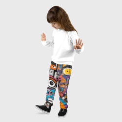 Детские брюки 3D Глаз в смеси современных искусств - абстракционизм - фото 2