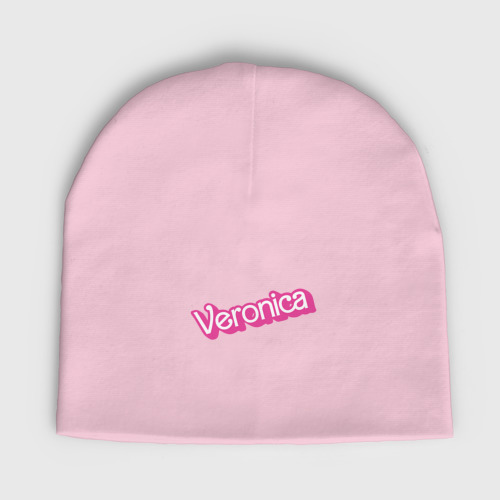 Детская шапка демисезонная Veronica- retro Barbie style, цвет светло-розовый