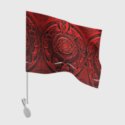 Флаг для автомобиля Скандинавский орнамент  викингов