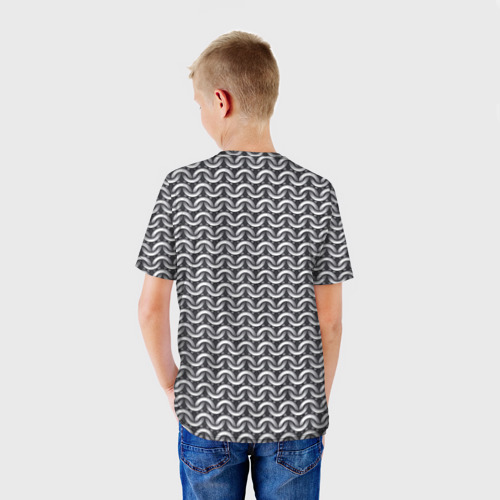 Детская футболка 3D Кольчуга - доспехи - броня, цвет 3D печать - фото 4
