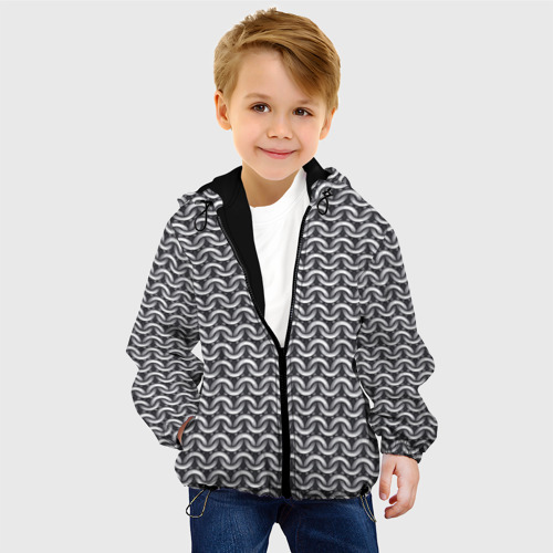 Детская куртка 3D Кольчуга - доспехи - броня, цвет черный - фото 3