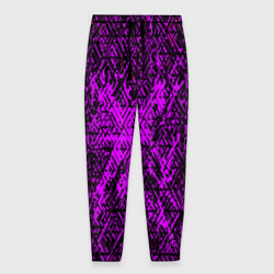 Мужские брюки 3D Фиолетовая глитч инфекция
