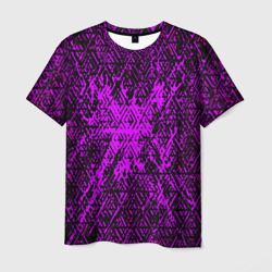 Фиолетовая глитч инфекция – Мужская футболка 3D с принтом купить со скидкой в -26%