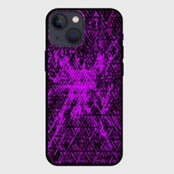 Чехол для iPhone 13 mini Фиолетовая глитч инфекция