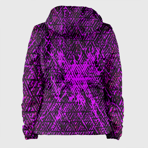 Женская куртка 3D Фиолетовая глитч инфекция, цвет черный - фото 2