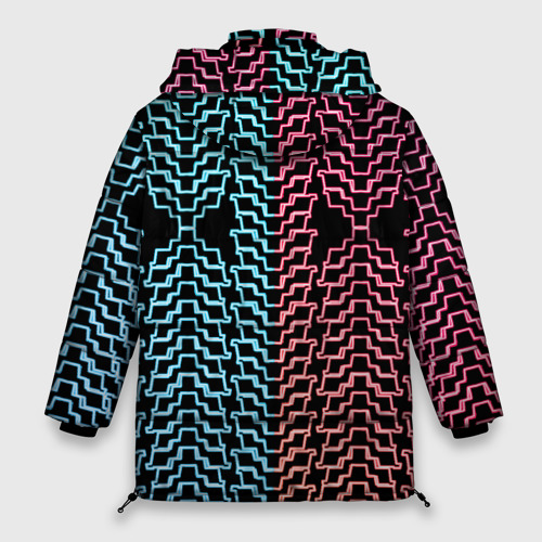 Женская зимняя куртка Oversize Неоновая кибер броня-кольчуга, цвет светло-серый - фото 2